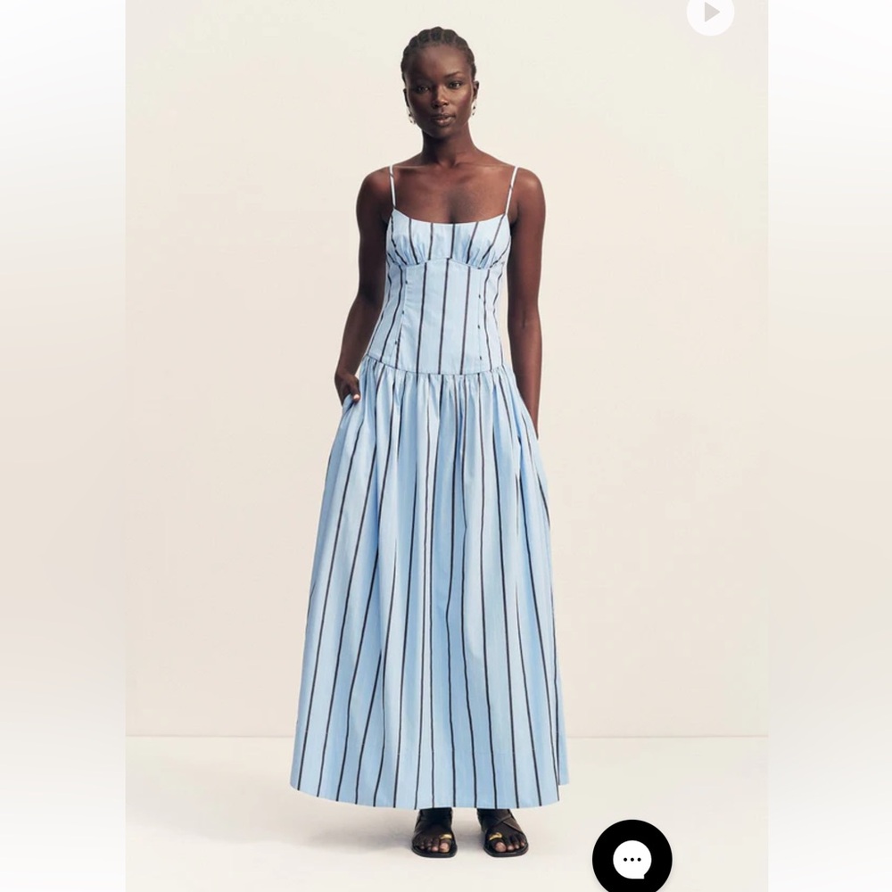 Shona Joy Saxon stripe dress